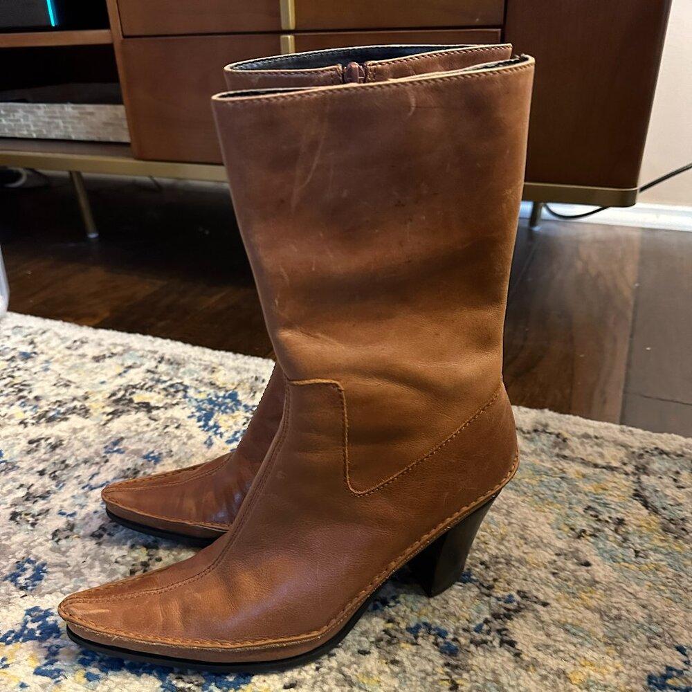 Nine West Leather Boots Sz 10